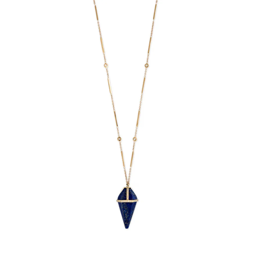 LAPIS PENDULUM NECKLACE