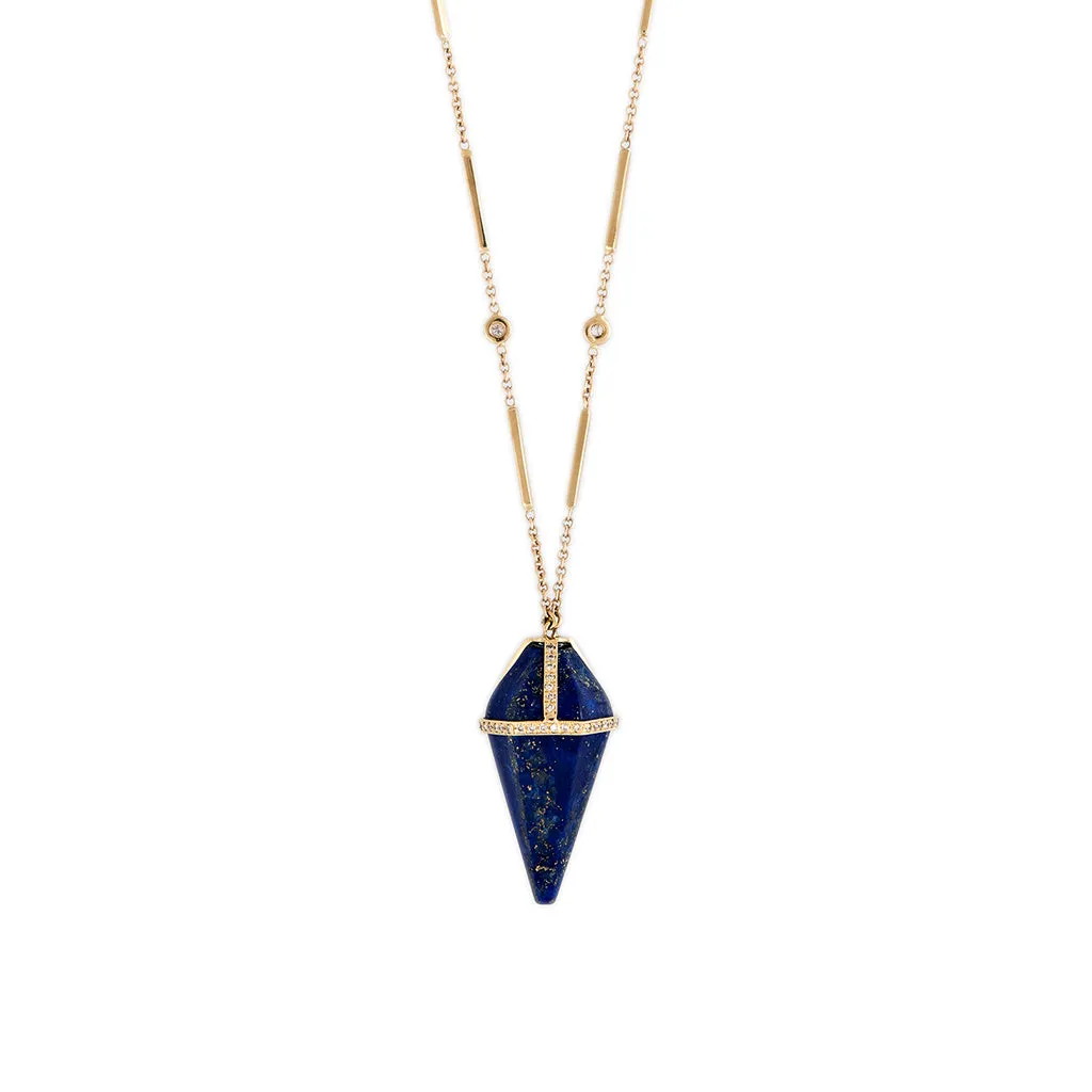 LAPIS PENDULUM NECKLACE