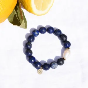 Lapis with Freshwater Pearl