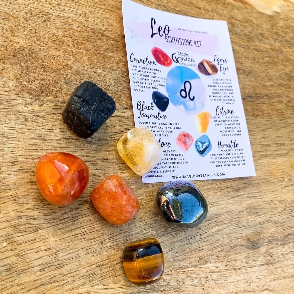 Leo Birthstones Crystal Set