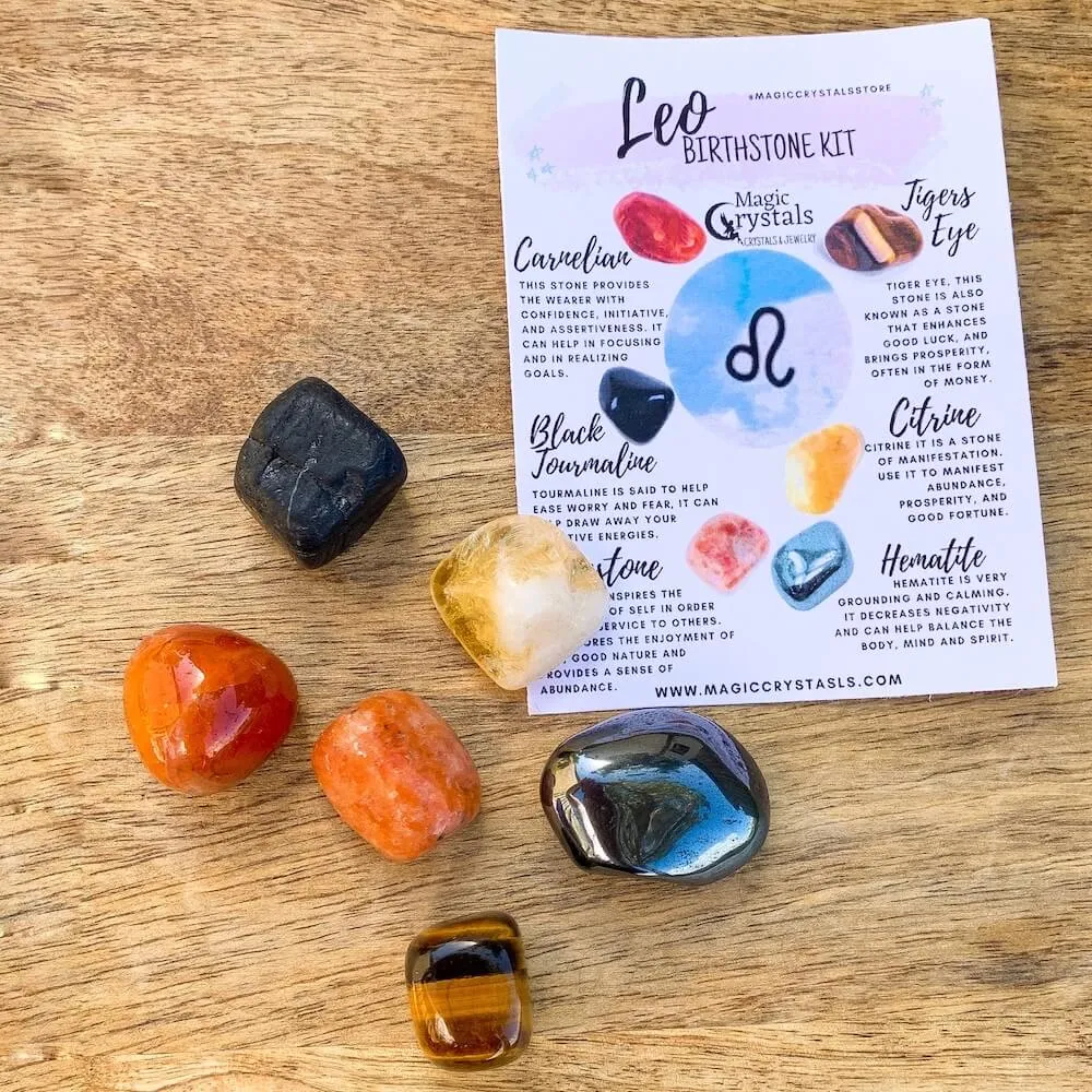 Leo Birthstones Crystal Set