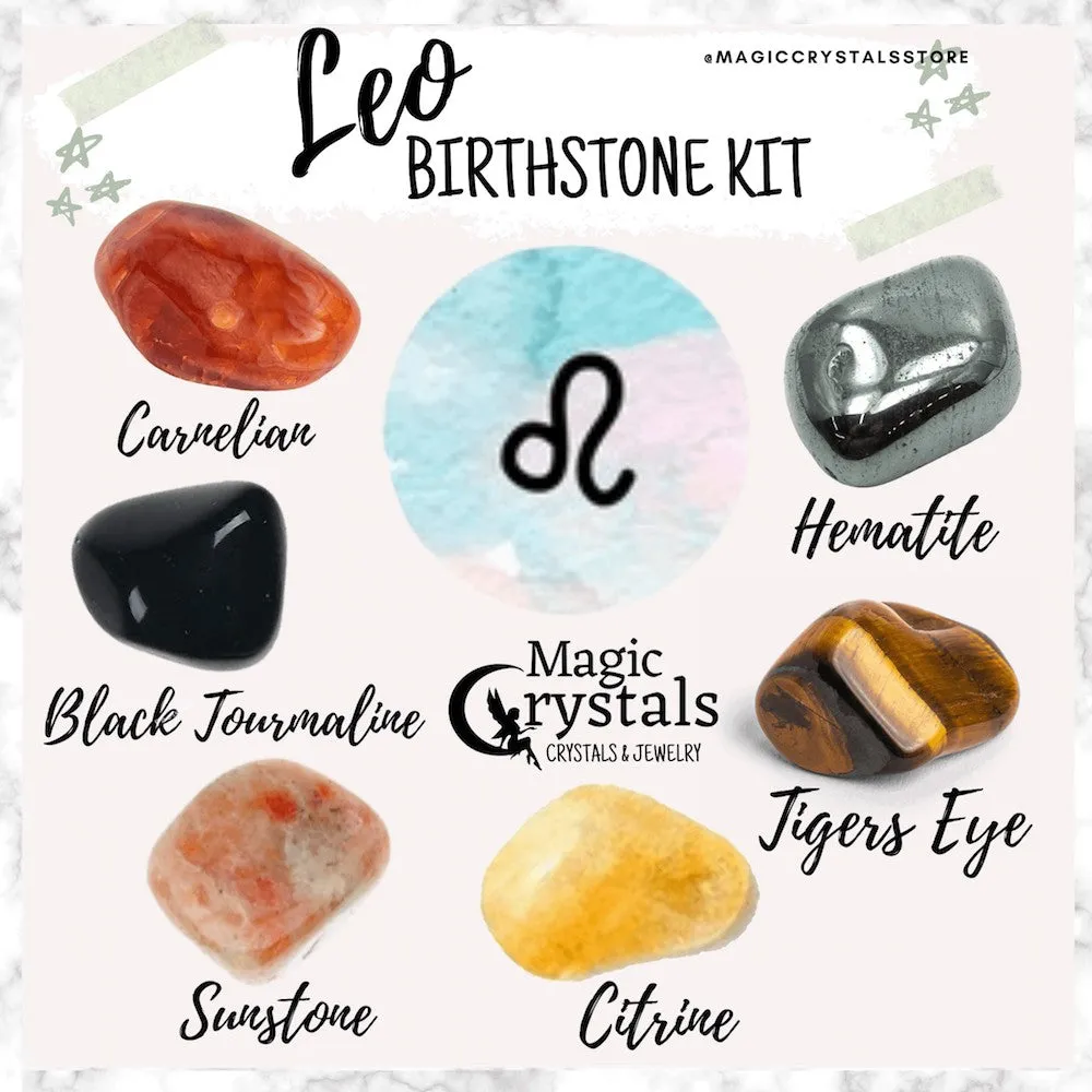 Leo Birthstones Crystal Set