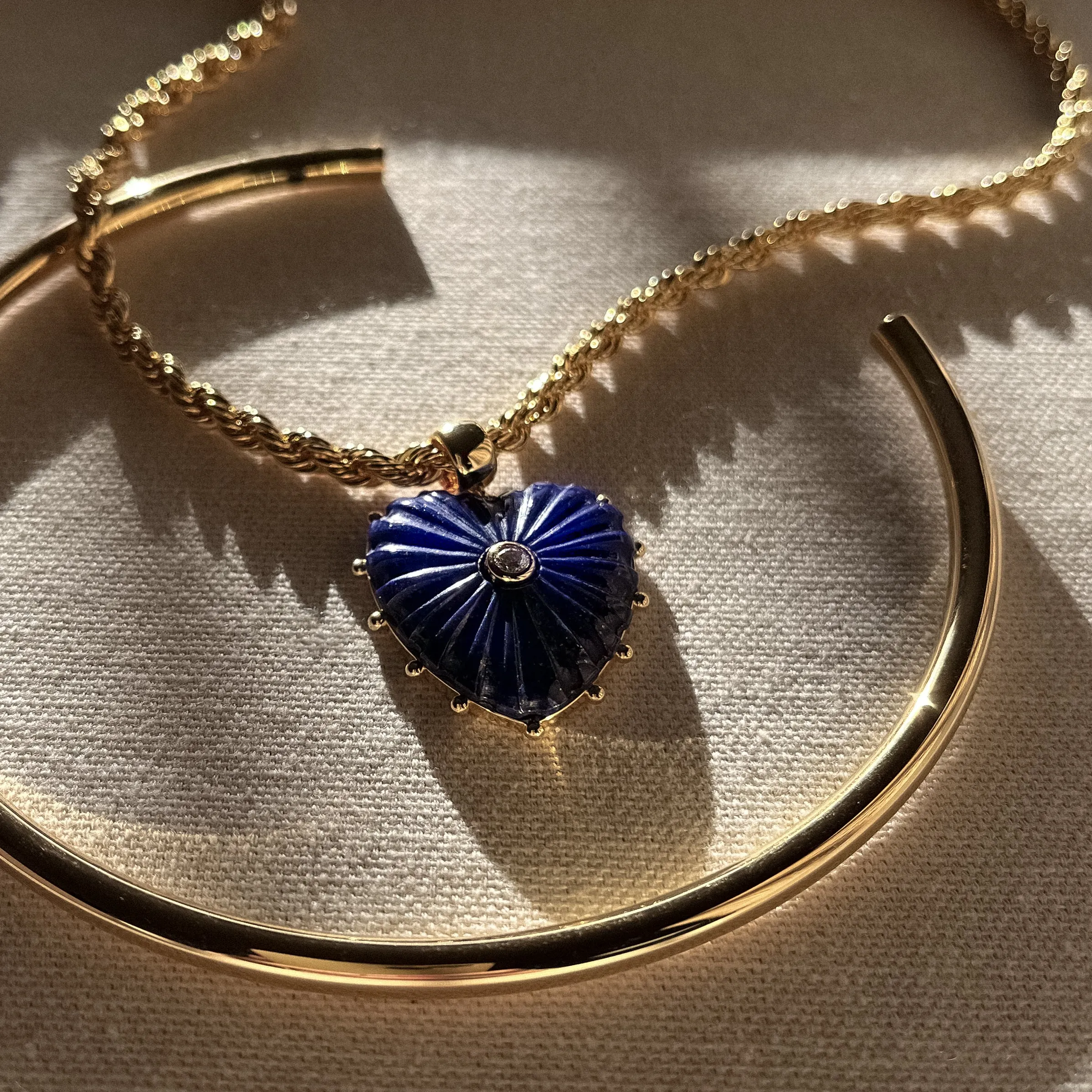 Malene Lapis Heart Bail Charm