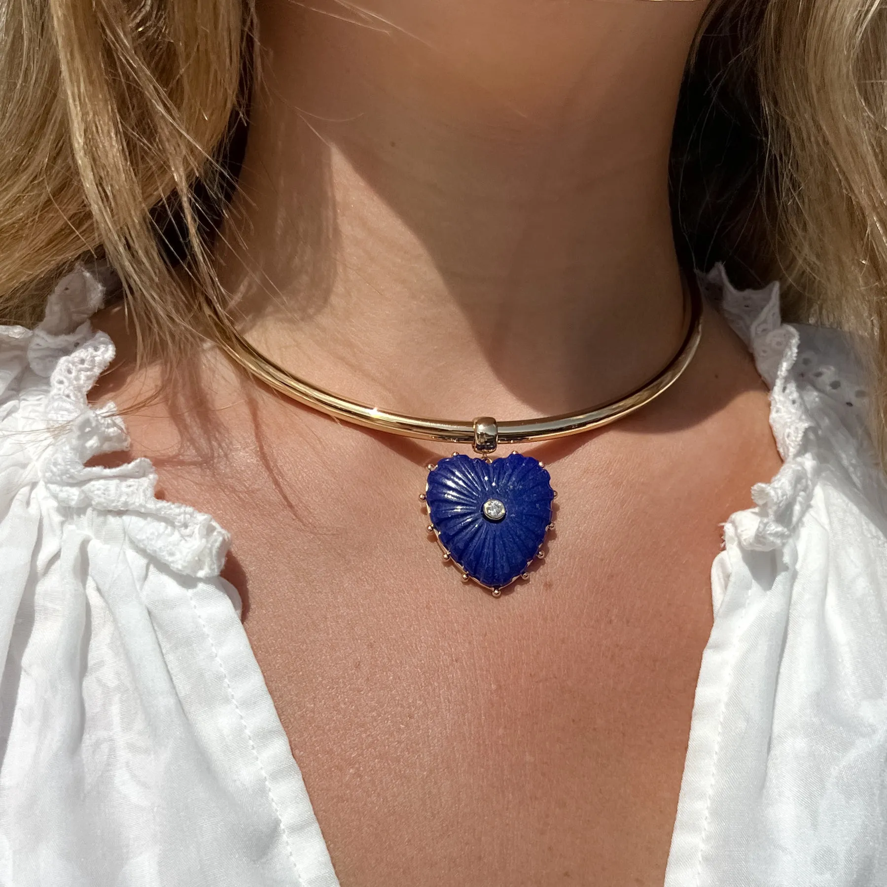 Malene Lapis Heart Bail Charm