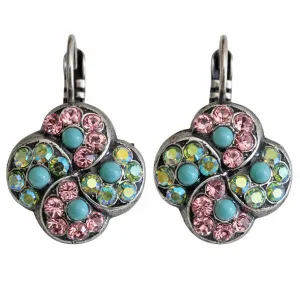 Mariana "Summer Fun" Silver Plated Extra Luxurious Clover Crystal Earrings, 1319/1 3711