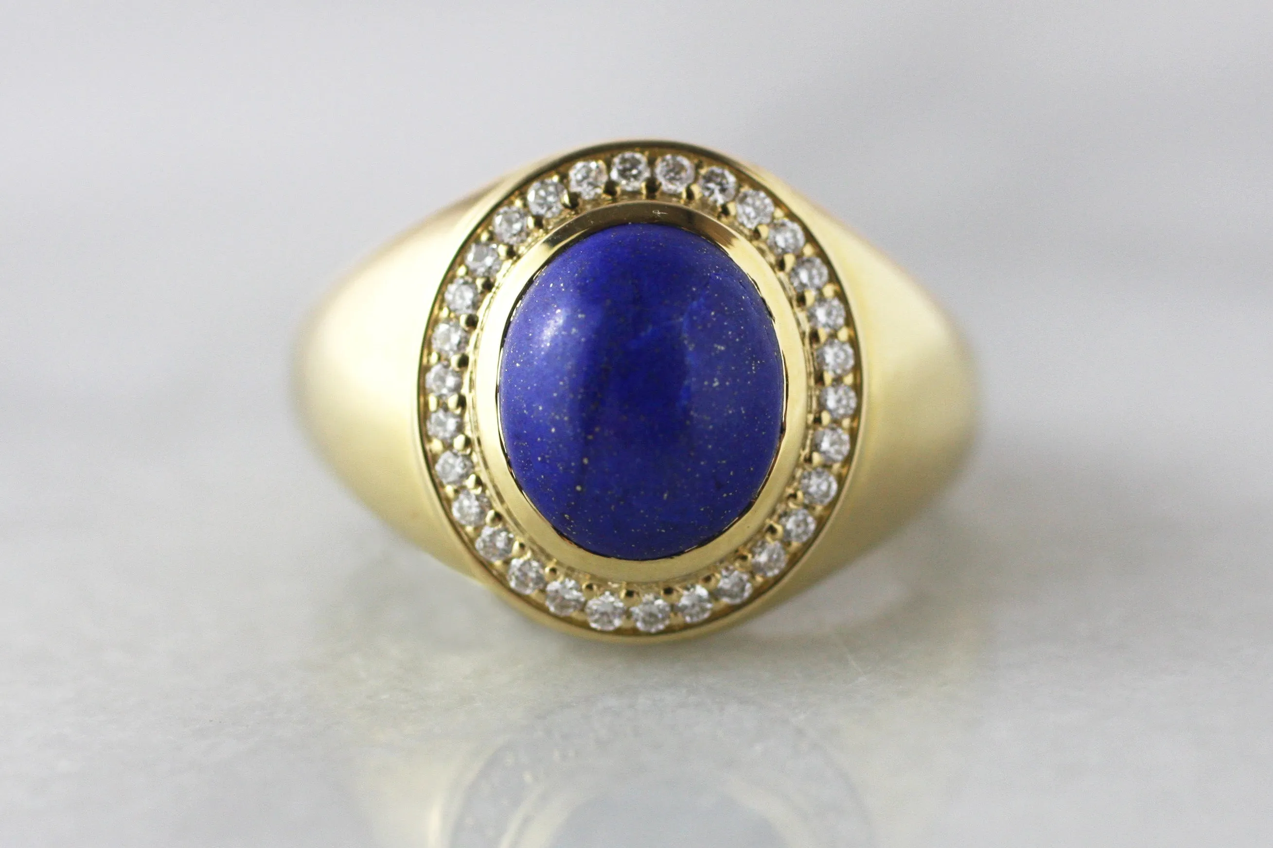 Men's Lapis and Diamond Ring