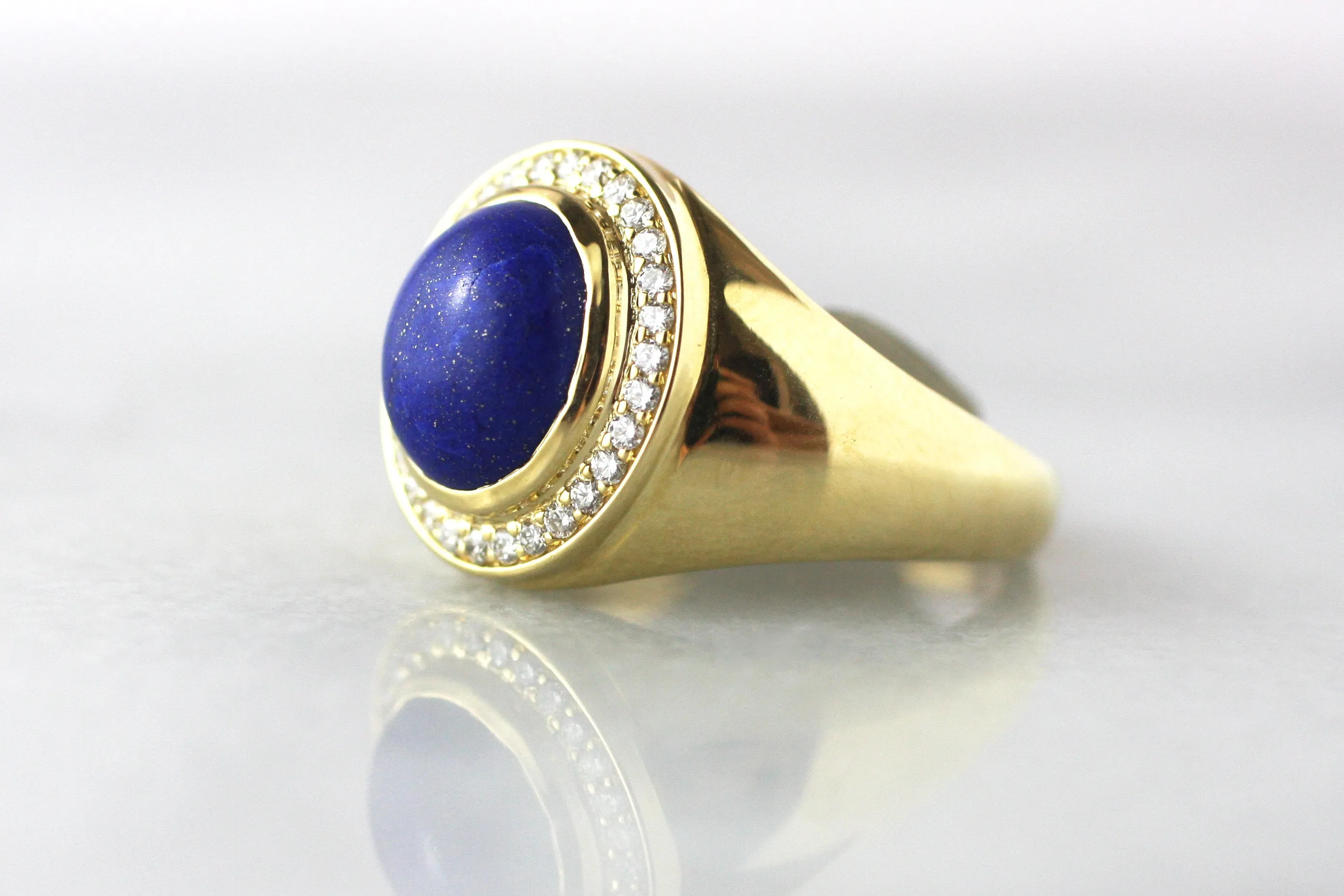 Men's Lapis and Diamond Ring