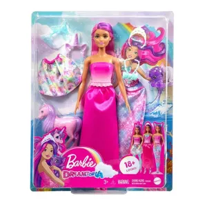 Original Barbie Dreamtopia Doll  Set With Fantasy Pets & Accessories