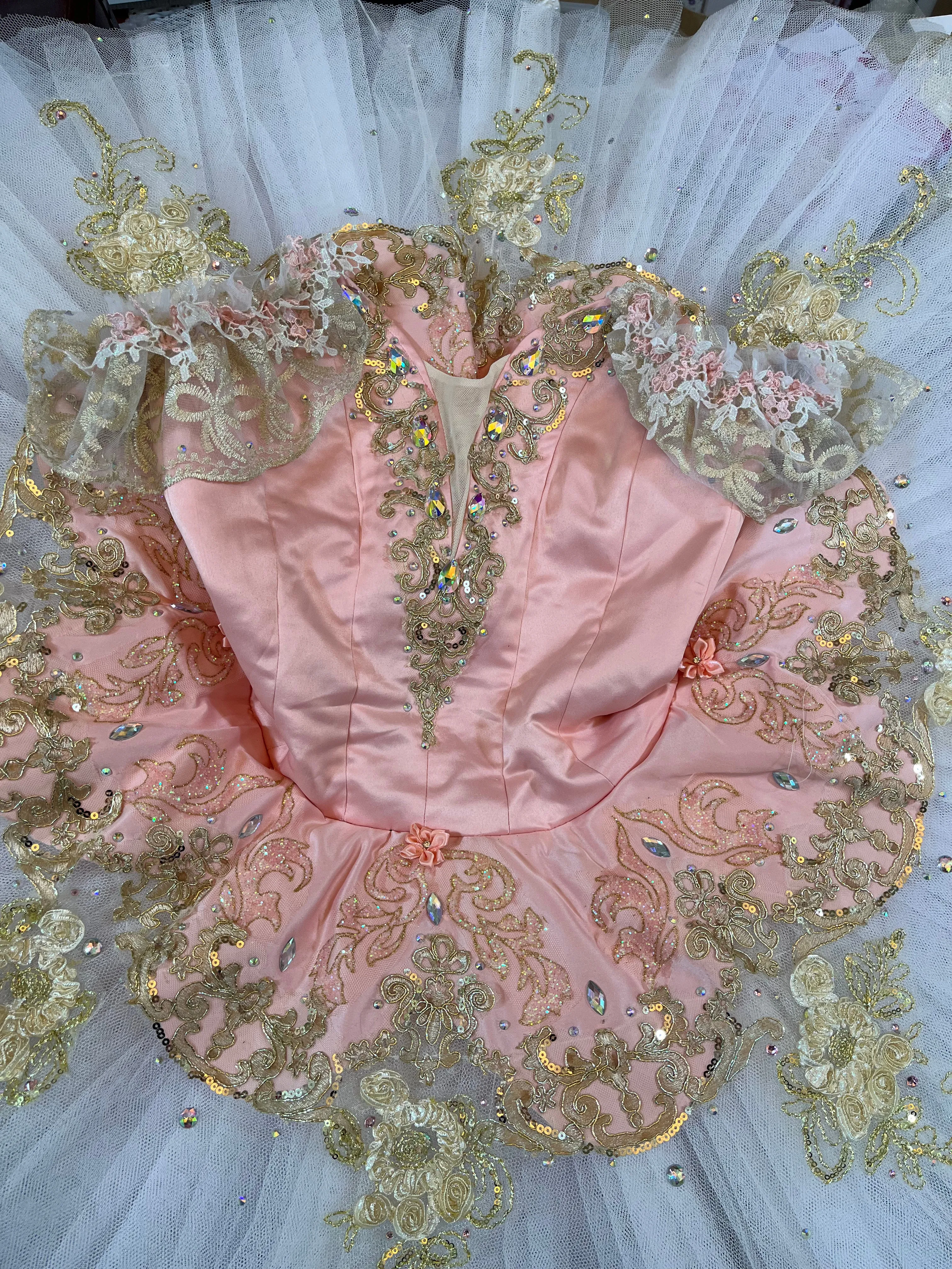 Peach Aurora Princess tutu - Hire only