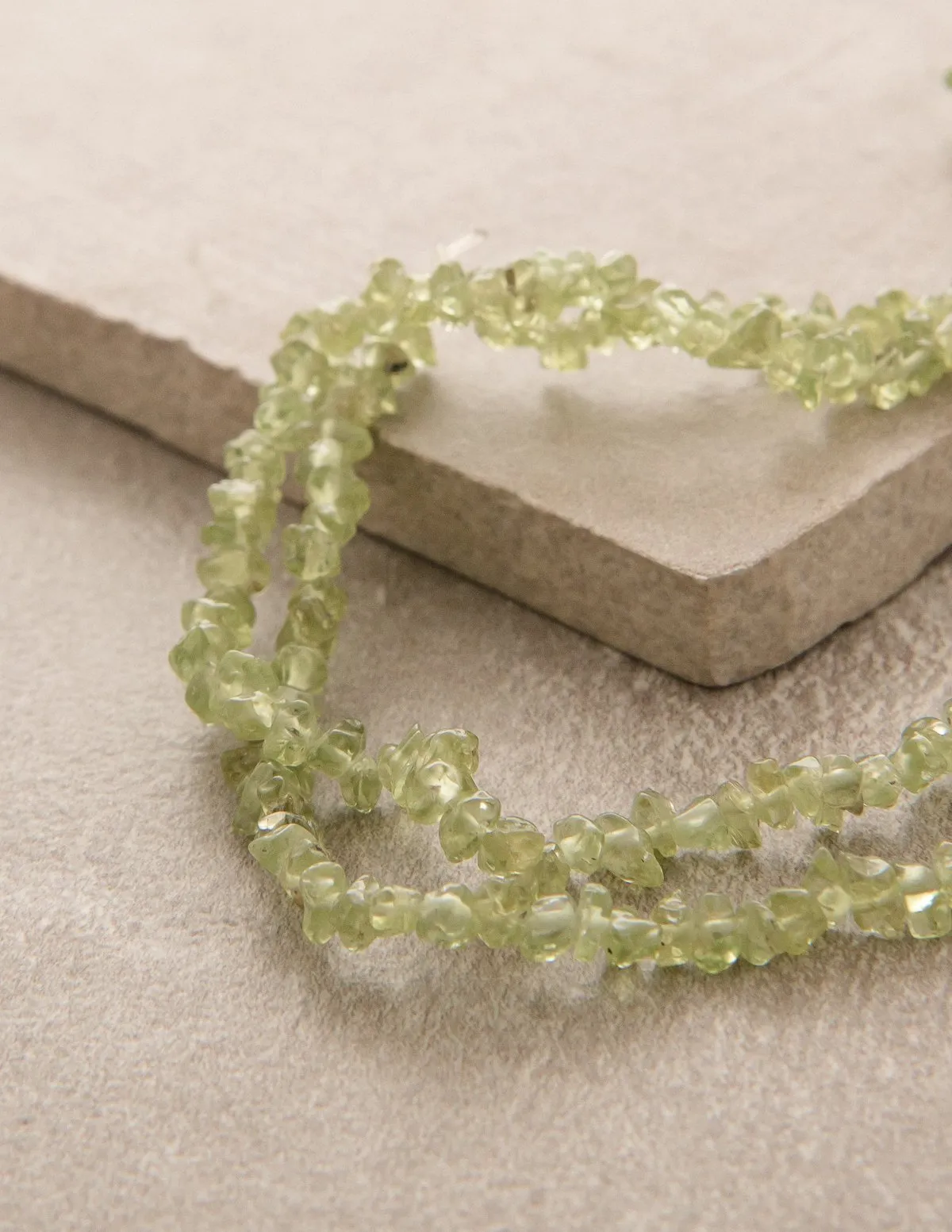 Peridot Gemstone Chip Necklace