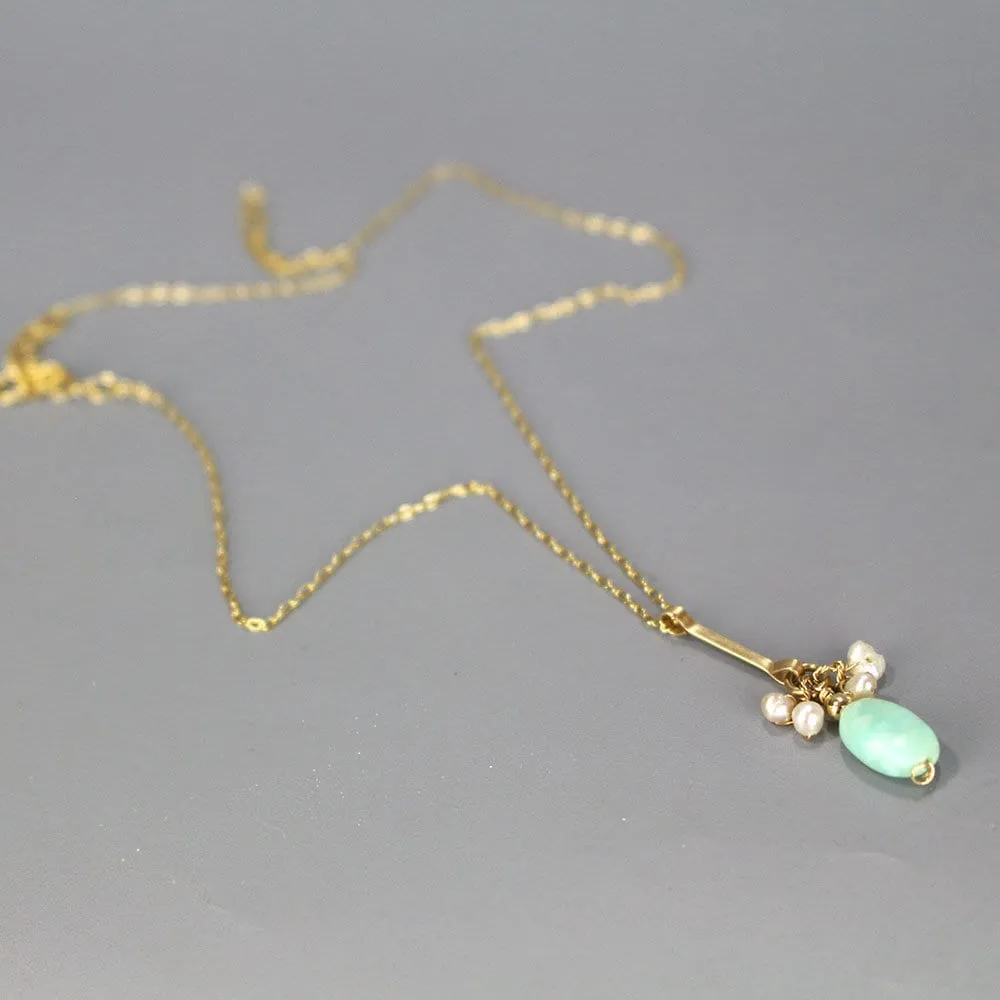 Peruvian Opal and Pearl Jewelry Set