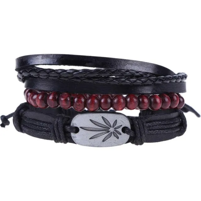 Pure leather bracelet