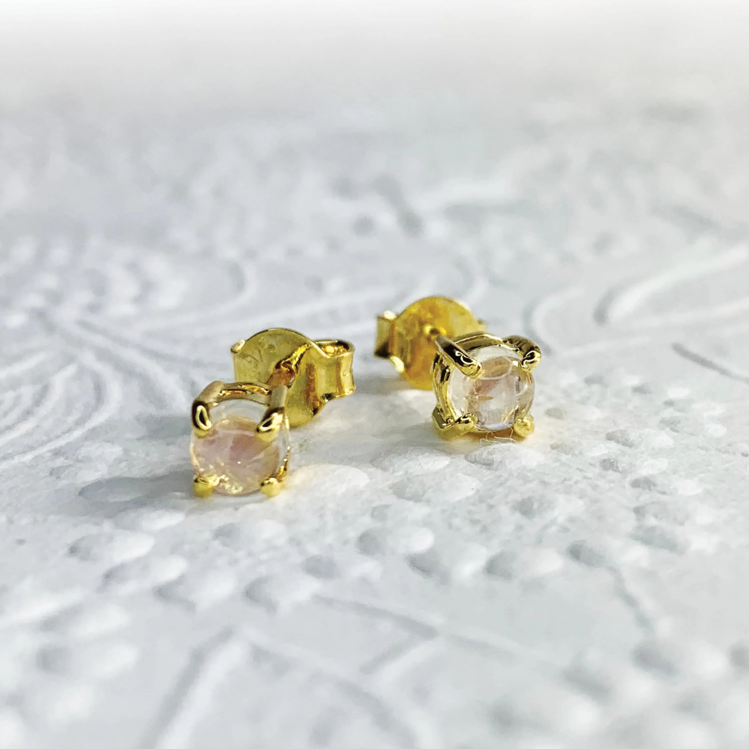 Ray Moonstone Studs