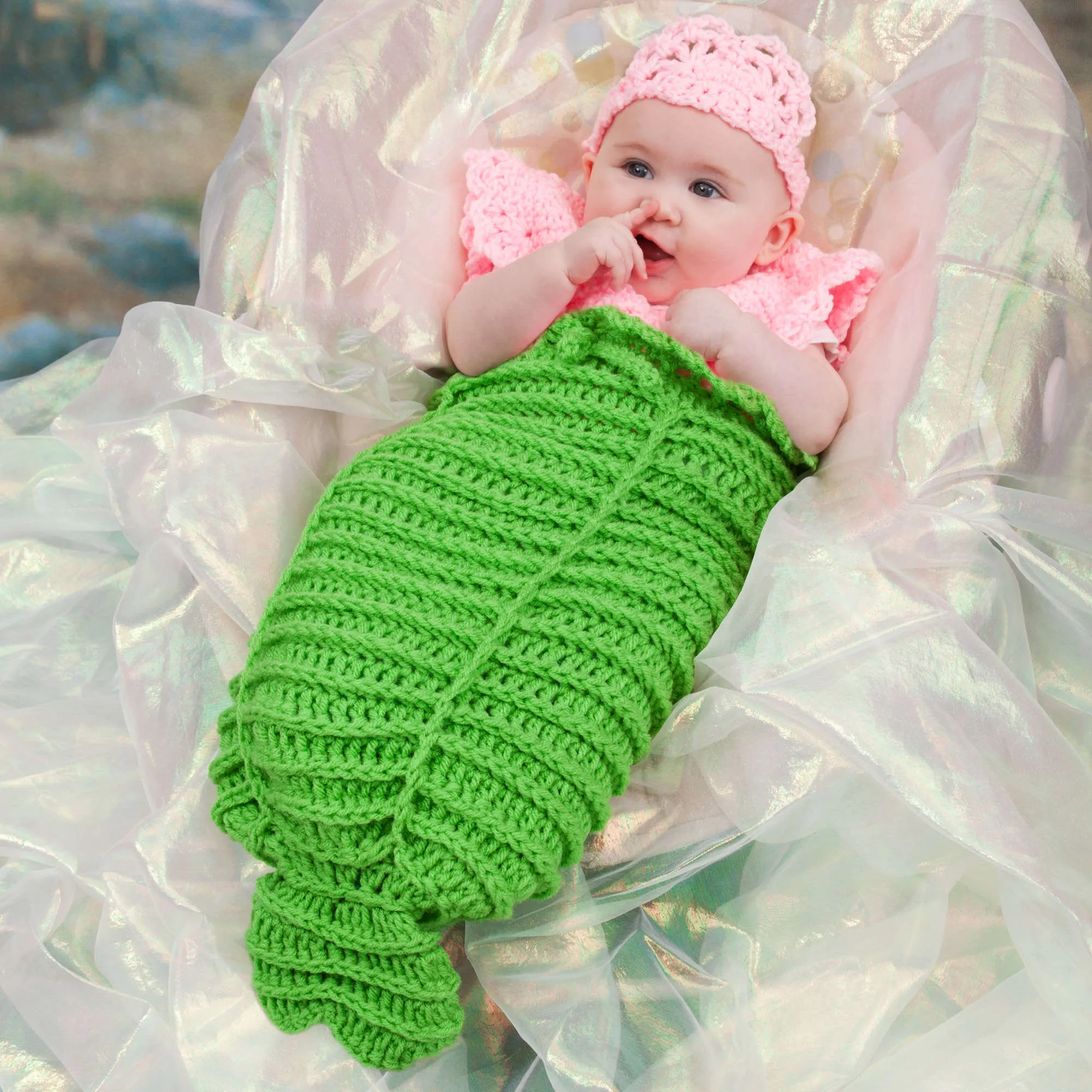 Red Heart Crochet Mermaid Cocoon