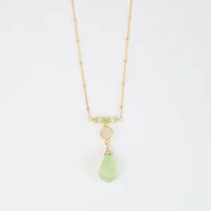 Spiral Prehnite Brio Necklace