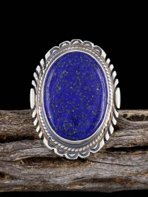 Sterling Silver Lapis Ring, Size 7