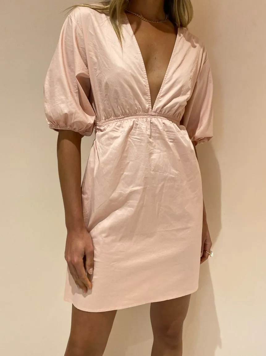 Suboo Rossana Mini Dress in Nude Pink