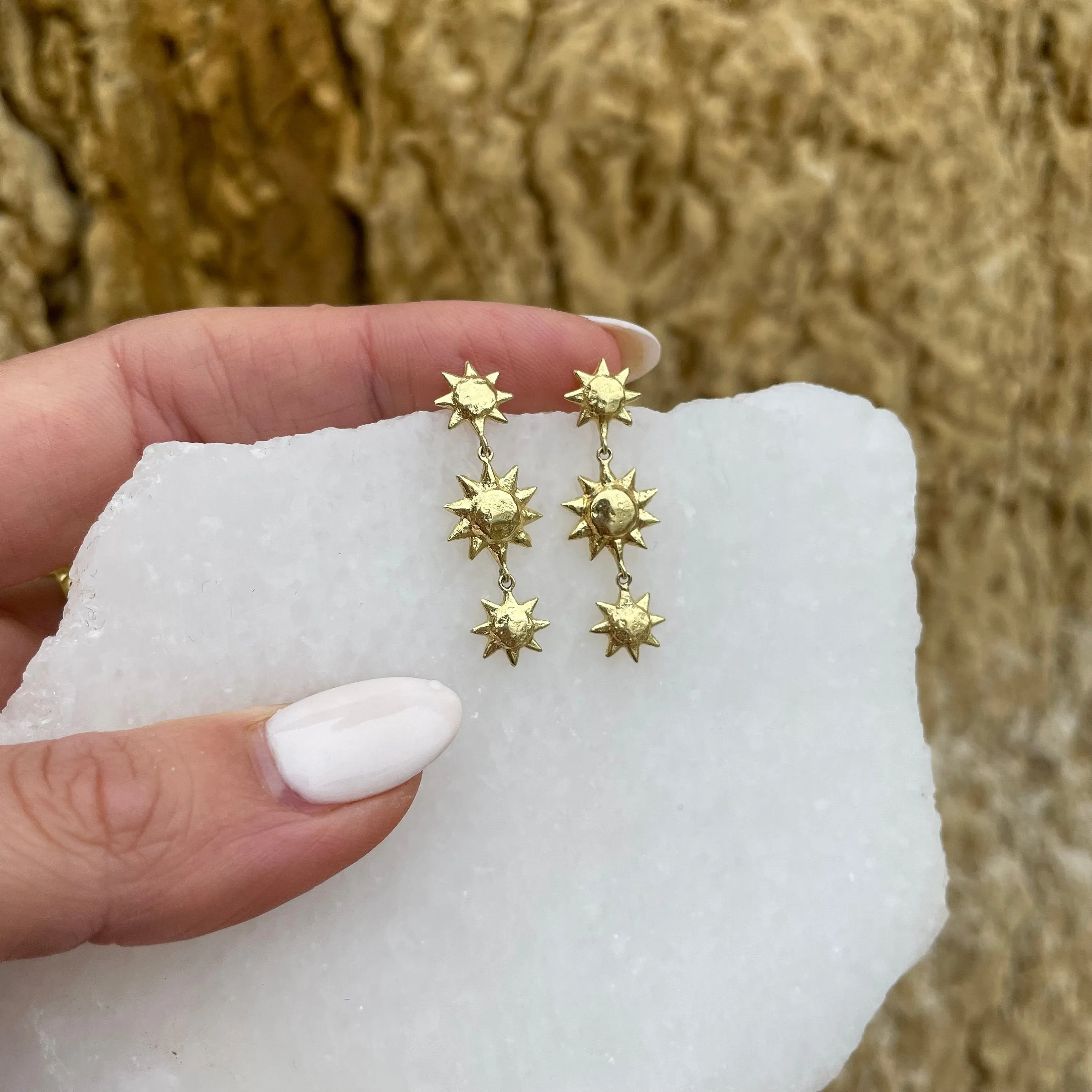 Sunbeams Gold Earrings