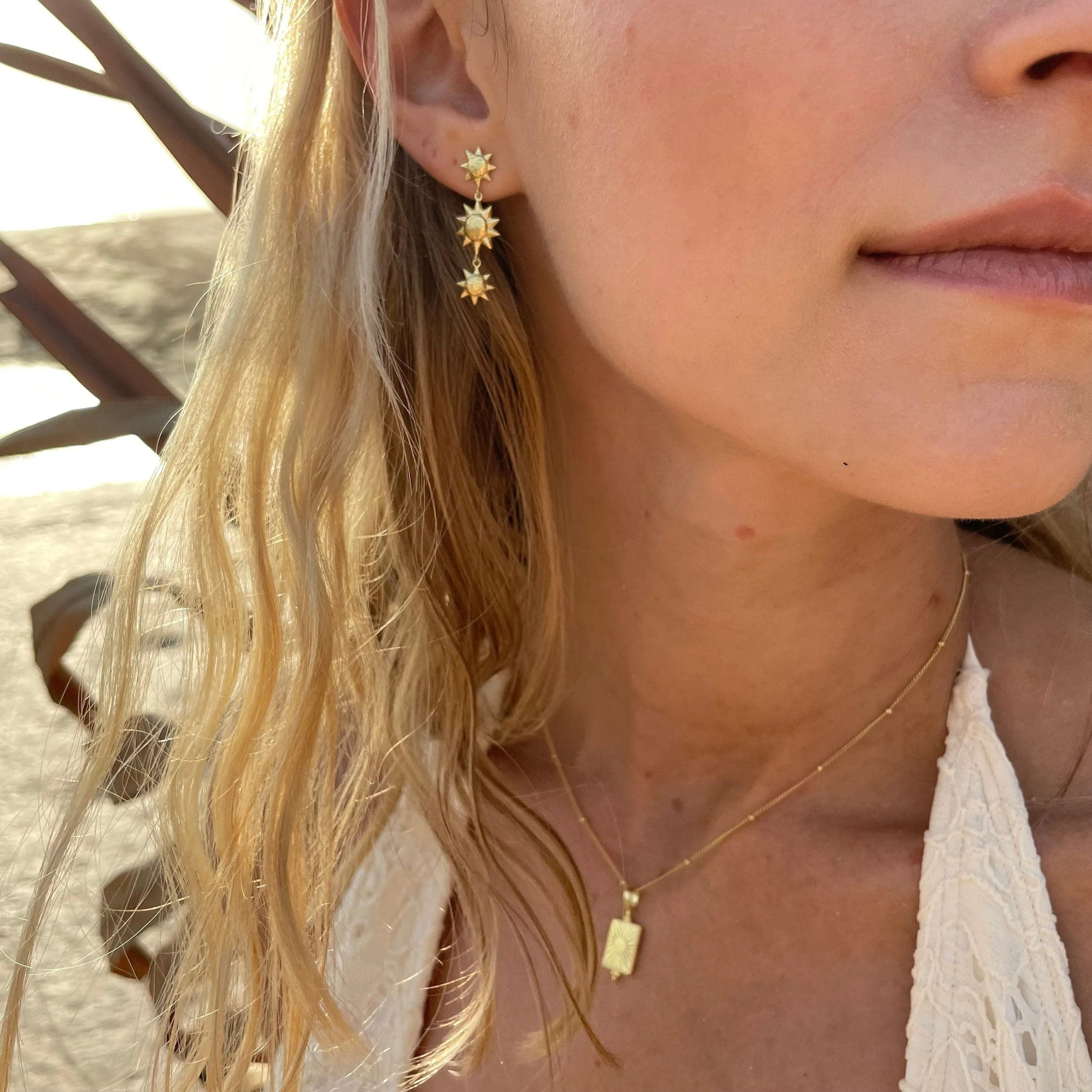 Sunbeams Gold Earrings