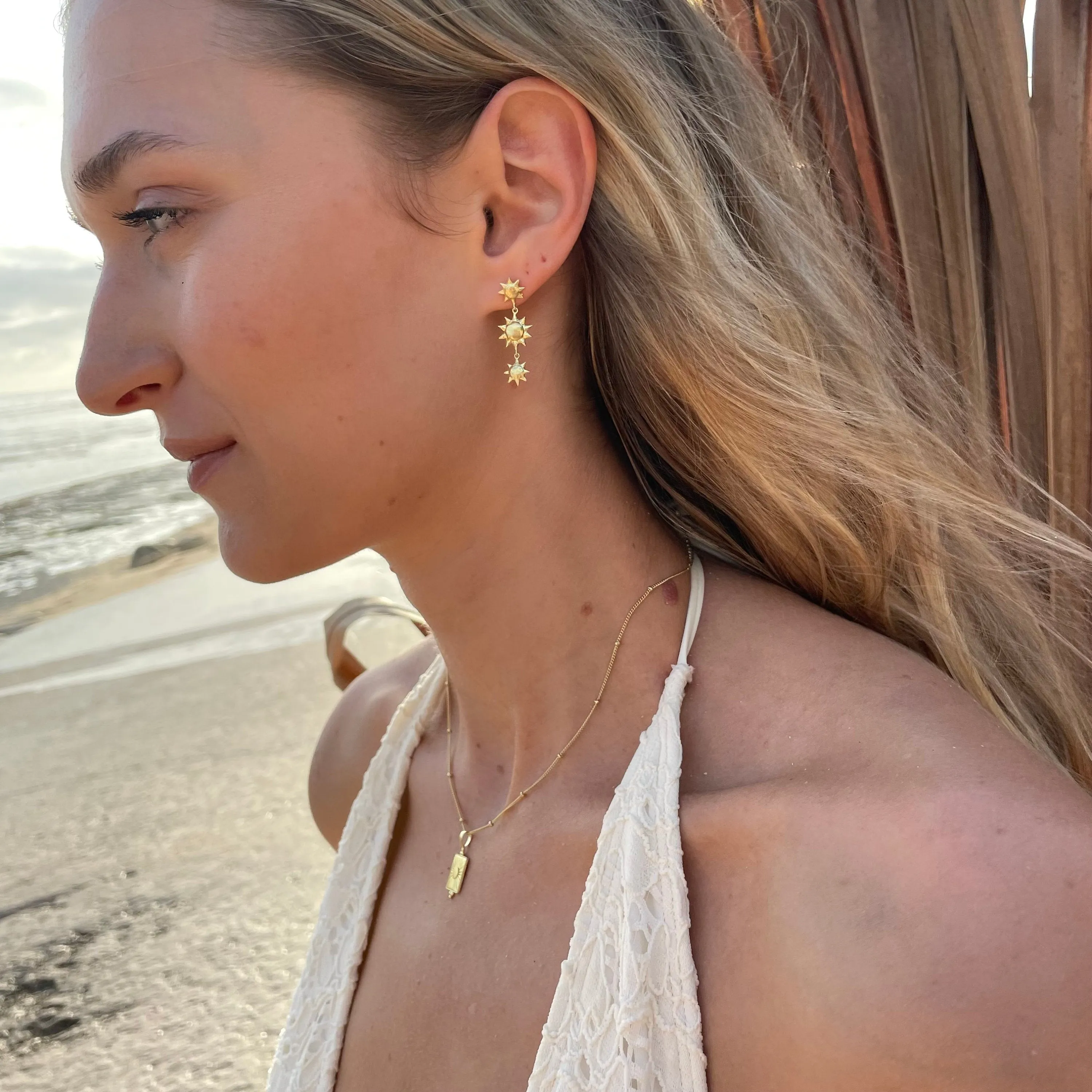 Sunbeams Gold Earrings