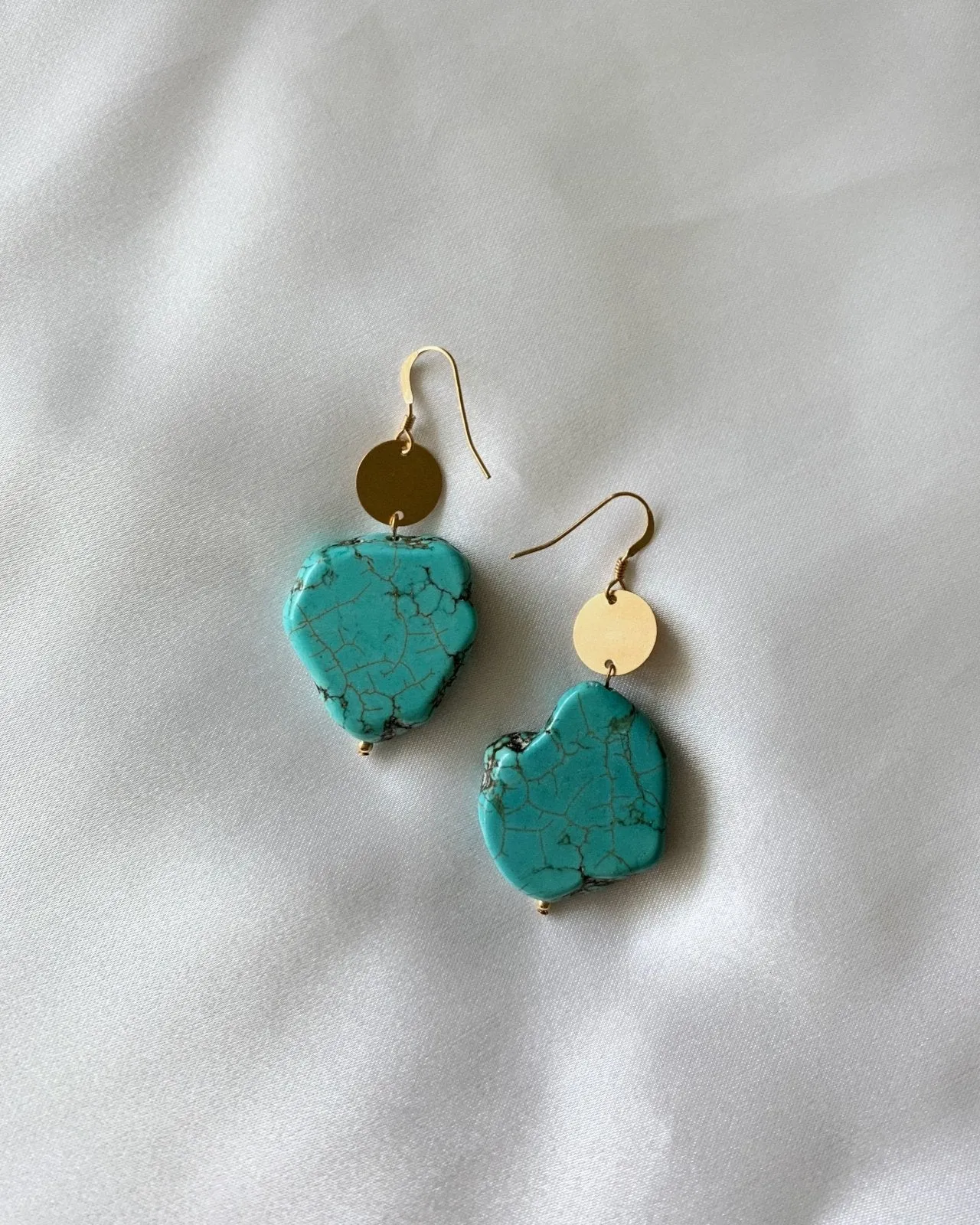 Turquoise Coin Earrings