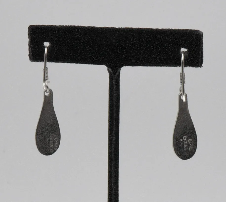 Vintage Handmade Sterling Silver Solid Dangle Earrings