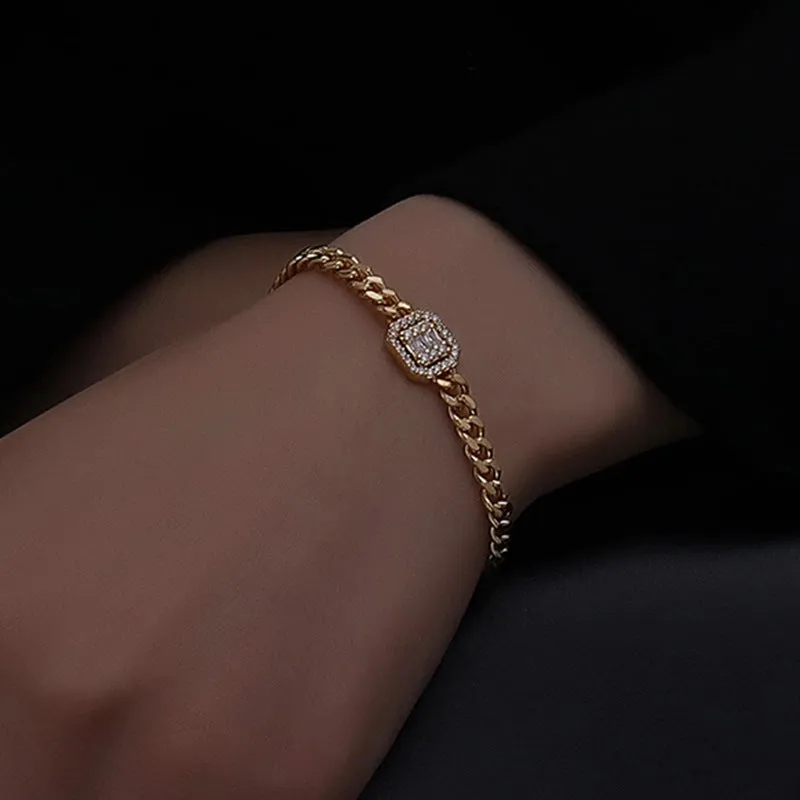 Women's Retro Personality Diamond Chain Bracelet